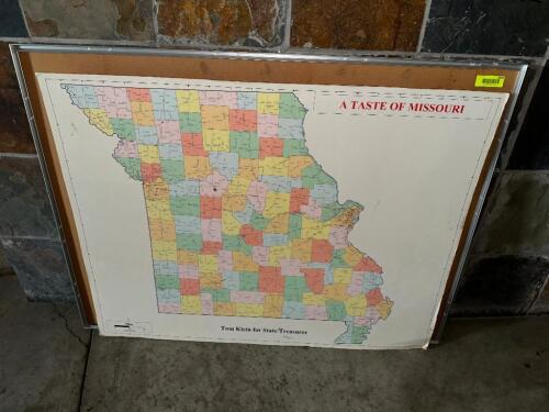 DESCRIPTION CORK BOARD AND MAP OF MISSOURI LOCATION FIRST FLOOR QTY 1