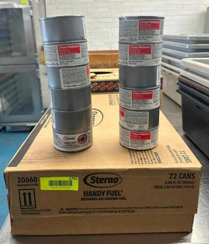 DESCRIPTION: 84CT PACK OF CHAFING FUEL BRAND/MODEL: STERNO LOCATION: KITCHEN QTY: 1