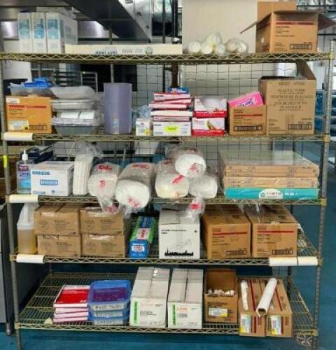 DESCRIPTION: ASSORTED PAPER PRODUCTS AS SHOWN INFORMATION: SEE PHOTOS FOR MORE DETAIL LOCATION: KITCHEN QTY: 1