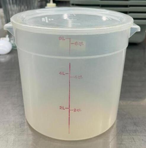 DESCRIPTION: (5) 6 QT. INGREDIENTS BINS WITH LIDS LOCATION: KITCHEN QTY: 5
