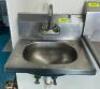 DESCRIPTION: WALL MOUNT STAINLESS HAND SINK SIZE: 19"X15" LOCATION: KITCHEN QTY: 1