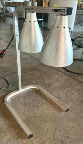 DESCRIPTION: DUAL HEAD HEAT LAMP FOOD WARMER BRAND/MODEL: MERCO B-2 LOCATION: 1ST FLOOR QTY: 1