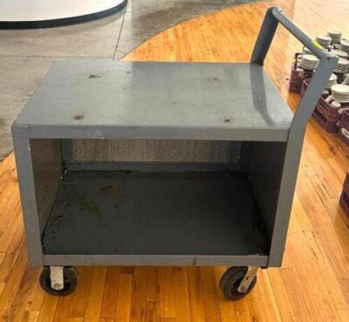 DESCRIPTION: 2-TIER ENCLOSED METAL CART SIZE: 36"X24"X32" LOCATION: 7TH FLOOR QTY: 1