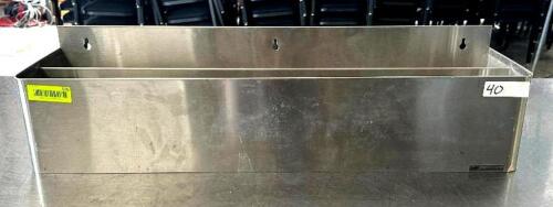 DESCRIPTION: 32" 2-TIER STAINLESS SPEED RAIL SIZE: 32"X8" LOCATION: 7TH FLOOR QTY: 1