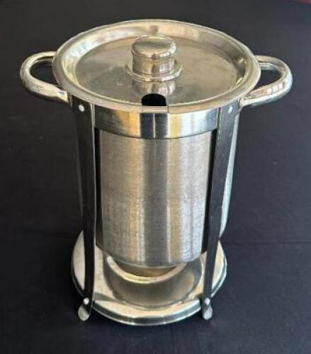 DESCRIPTION: (2) 7" ROUND STAINLESS CHAFERS SIZE: 7"X7.5" LOCATION: 6TH FLOOR QTY: 2