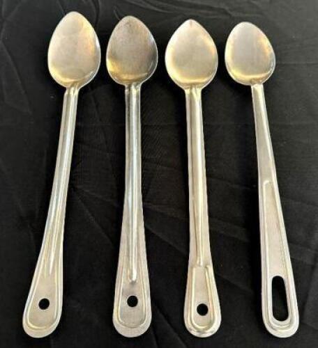 DESCRIPTION: (4) 16" STAINLESS SERVING SPOONS LOCATION: 6TH FLOOR QTY: 4