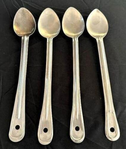 DESCRIPTION: (4) 16" STAINLESS SERVING SPOONS LOCATION: 6TH FLOOR QTY: 4