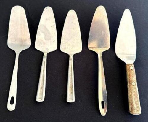 DESCRIPTION: (5) ASSORTED STAINLESS PIE SERVERS LOCATION: 6TH FLOOR QTY: 5