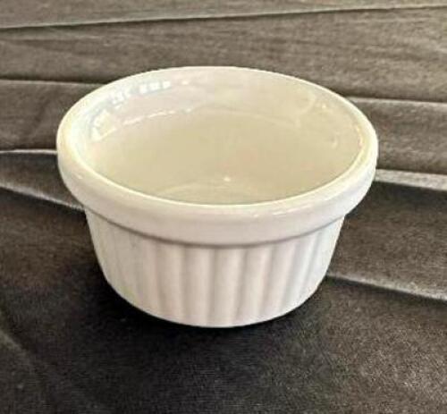 DESCRIPTION: (24) 2.5" CHINA RAMEKINS LOCATION: 7TH FLOOR QTY: 24