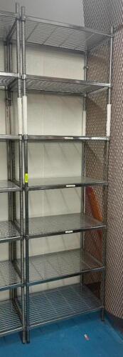 DESCRIPTION: 30" 7-TIER WIRE SHELVING UNIT SIZE: 30"X18"X108" LOCATION: KITCHEN QTY: 1