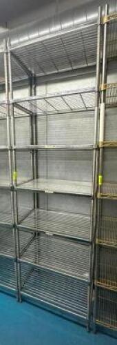 DESCRIPTION: 30" 7-TIER WIRE SHELVING UNIT SIZE: 30"X18"X108" LOCATION: KITCHEN QTY: 1