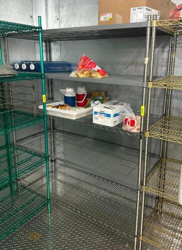 DESCRIPTION: 60" 5-TIER WIRE SHELVING UNIT SIZE: 60"X24"X72" LOCATION: KITCHEN QTY: 1