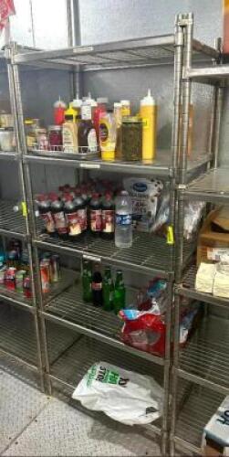DESCRIPTION: 30" 5-TIER WIRE SHELVING UNIT SIZE: 30"X18"X72" LOCATION: KITCHEN QTY: 1