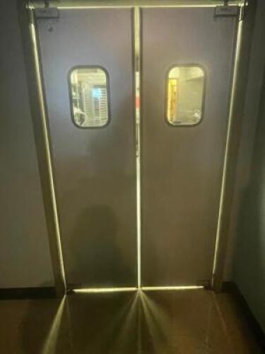 (1) SET OF ELIASON DOUBLE SWING DOORS