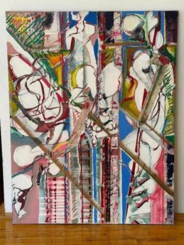 DESCRIPTION: OIL ON CANVAS BRAND / MODEL: UNKNOWN ADDITIONAL INFORMATION: SEE PHOTOS OF CLOSE UP OF PAINTING. SIZE: SEE PHOTOS THIS LOT IS: ONE MONEY