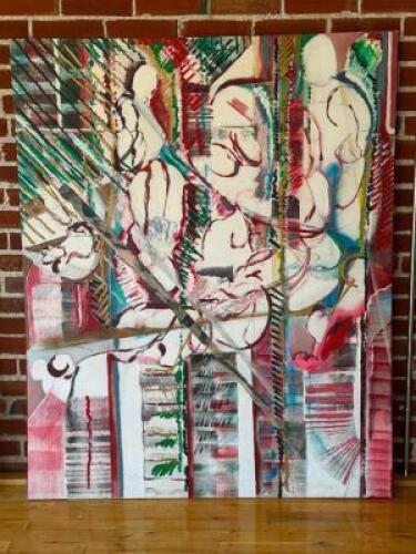 DESCRIPTION: OIL ON CANVAS BRAND / MODEL: UNKNOWN ADDITIONAL INFORMATION: SEE PHOTOS OF CLOSE UP OF PAINTING. SIZE: SEE PHOTOS THIS LOT IS: ONE MONEY