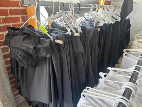 DESCRIPTION CONTENTS OF RACK (20) ASSORTED TABLE CLOTHES AND SKIRTS. THIS LOT IS: ONE MONEY LOCATION FLOOR 7 QTY 1