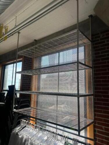 DESCRIPTION 60" X 18" CEILING MOUNTED FIVE TIER WIRE RACK LOCATION FLOOR 7 QTY 1