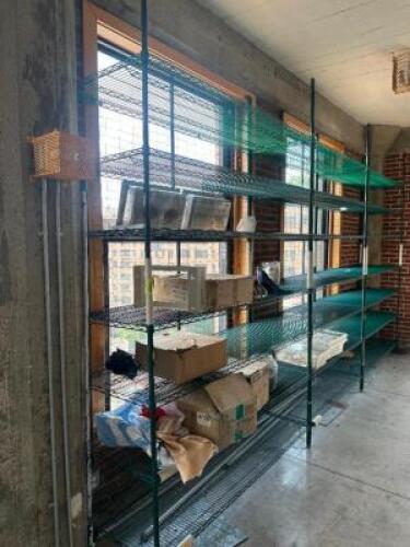 DESCRIPTION (3) 60" X 18" FIGHT TIER COATED WIRE SHELVES. ADDITIONAL INFORMATION SHARE POLES THIS LOT IS: SOLD BY THE PIECE LOCATION FLOOR 7 QTY 3