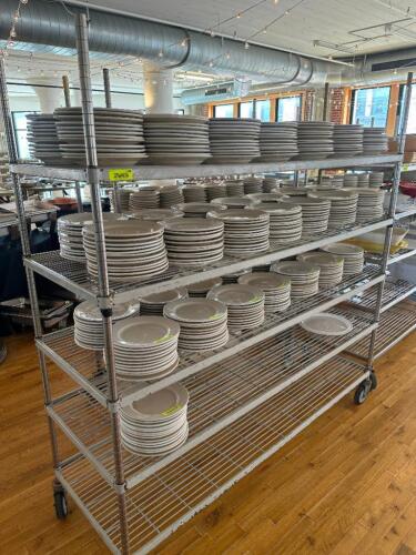 DESCRIPTION 72" X 24" FIVE TIER WIRE RACK ADDITIONAL INFORMATION ON CASTERS. CONTENTS ARE NOT INCLUDED LOCATION FLOOR 6 QTY 1