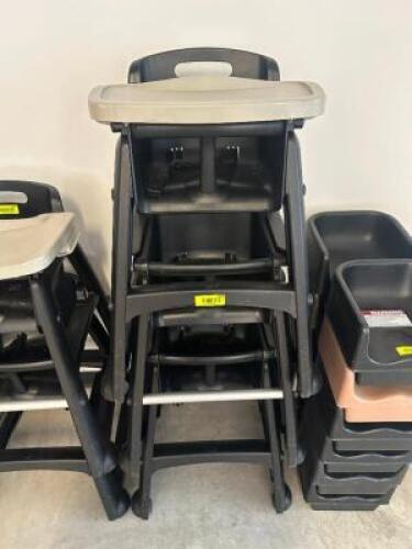 DESCRIPTION (2) PLASTIC HIGH CHAIRS THIS LOT IS: SOLD BY THE PIECE LOCATION FLOOR 6 QTY 2