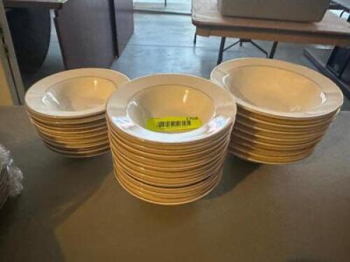 DESCRIPTION (30) 7" CHINA BOWLS BRAND / MODEL: HOMER LAUGHLIN THIS LOT IS: SOLD BY THE PIECE SIZE 5" LOCATION SECOND BUILDING QTY 30