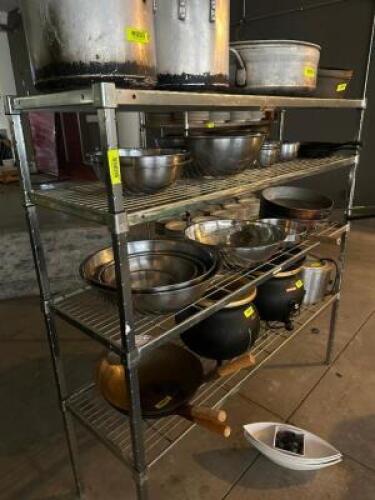 DESCRIPTION 60" X 18" FOUR TIER WIRE SHELF ADDITIONAL INFORMATION CONTENTS NOT INCLUDED LOCATION SECOND BUILDING QTY 1