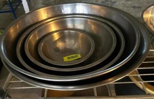 DESCRIPTION (4) PIECE STAINLESS MIXING BOWL SET. THIS LOT IS: SOLD BY THE PIECE LOCATION SECOND BUILDING QTY 4