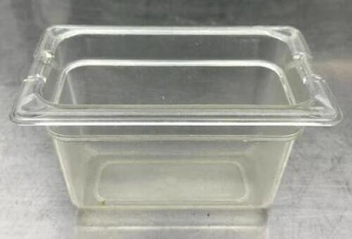 DESCRIPTION: (20) 1/9 SIZED PLASTIC PANS SIZE: 4" DEEP LOCATION: KITCHEN QTY: 20