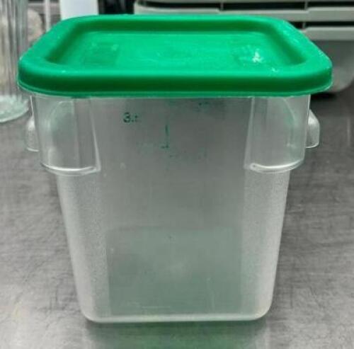 DESCRIPTION: (5) 4 QT. INGREDIENTS BINS WITH LIDS LOCATION: KITCHEN QTY: 5
