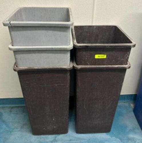 DESCRIPTION: (5) TRASH BINS LOCATION: KITCHEN QTY: 5