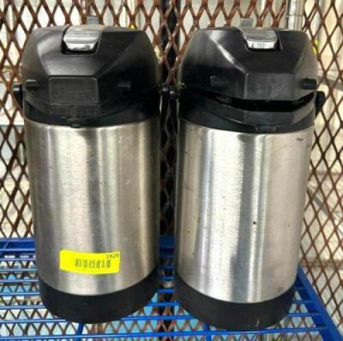 DESCRIPTION: (2) STAINLESS COFFEE URNS LOCATION: KITCHEN QTY: 2