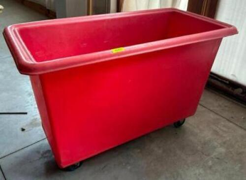 DESCRIPTION: PLASTIC HOPPER SIZE: 58"X29"X38" LOCATION: BUILDING 2 QTY: 1