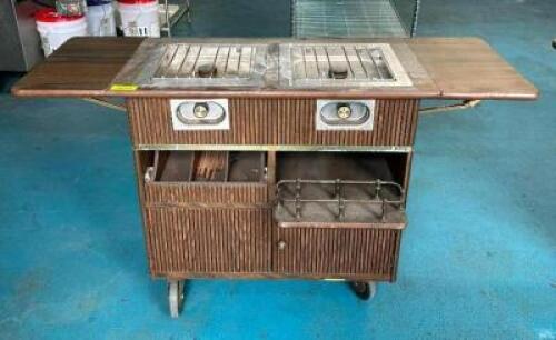 DESCRIPTION: TABLESIDE 2-BURNER GAS RANGE CART SIZE: 34" LOCATION: KITCHEN QTY: 1