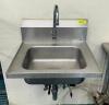 DESCRIPTION: WALL MOUNT STAINLESS HAND SINK SIZE: 20"X17" LOCATION: KITCHEN QTY: 1