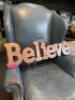 28" X 6" BELIEVE SIGN, METAL - 2