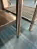 DESCRIPTION: 150" STAINLESS STEEL TABLE WITH WELDED UNDERSHELF INFORMATION: CONTENTS NOT INCLUDED SIZE: 150"X32.5"X33" LOCATION: KITCHEN QTY: 1 - 4