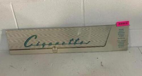 29" X 6" VINTAGE CIGARETTE SIGN FROM OLD CIGARETTE MACHINE