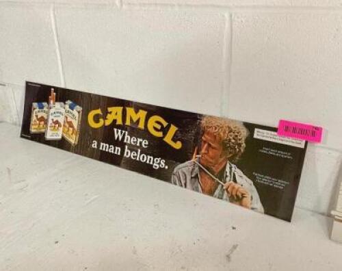 27" X 6" CAMEL SIGN, CARDBOARD