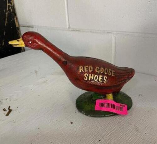 10" X 8" RED GOOSE SHOES PIGGY BANK