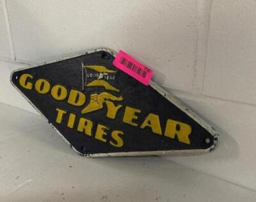 16" X 8" GOODYEAR SIGN, PORCELAIN