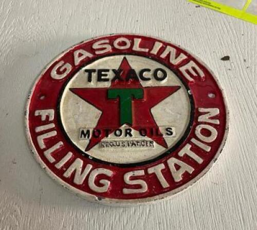 8" TEXACO GASOLINE SIGN