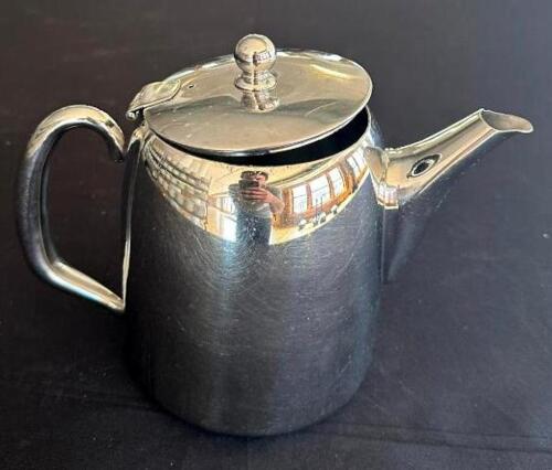 DESCRIPTION: (6) CHROME TEA POTS LOCATION: 6TH FLOOR QTY: 6