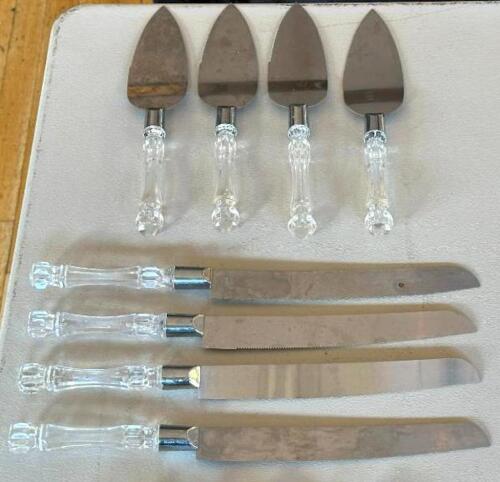 DESCRIPTION: (4) CAKE SERVERS AND KNIFE SETS LOCATION: 6TH FLOOR QTY: 4