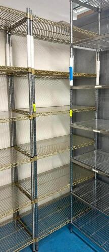 DESCRIPTION: 36" 6-TIER WIRE SHELVING UNIT SIZE: 36"X18"X84" LOCATION: KITCHEN QTY: 1
