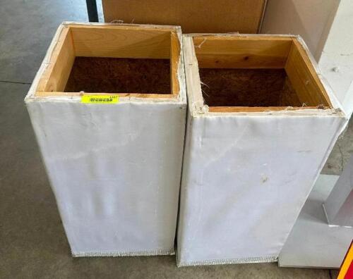 DESCRIPTION (3) WOODEN COLUMN PEDESTALS. THIS LOT IS: ONE MONEY LOCATION FLOOR 8 QTY 1
