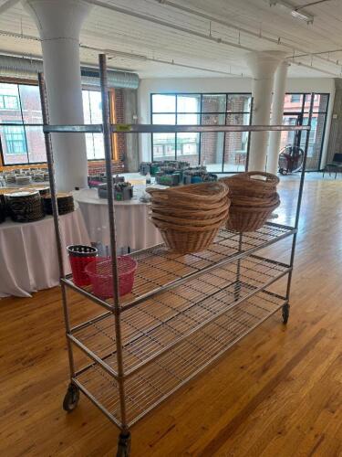 DESCRIPTION 72" X 18" FOUR TIER WIRE RACK. ADDITIONAL INFORMATION ON CASTERS LOCATION FLOOR 7 QTY 1